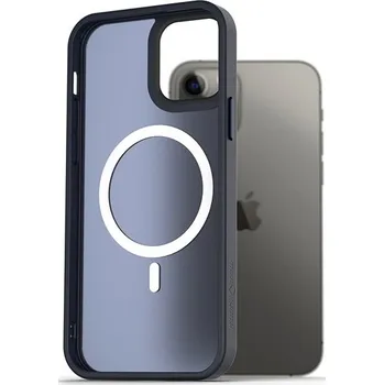 Pouzdro na mobilní telefon AlzaGuard Matte Case Compatible with MagSafe pro iPhone 12 / 12 Pro tmavě modrý