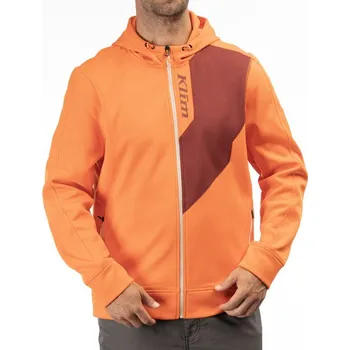 Pánská mikina Mikina KLIM Hill climber s kapucí RED ORANGE - CABERNET L