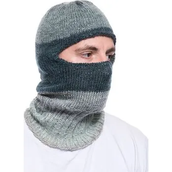 Zimní čelenka Custom made pletená Balaclava kukla - Petrol Green