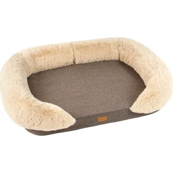 Pelíšek pro psa O´LALA PETS Pelíšek Fantastic Luxury s okrajem Tmavě hnědý 110x80cm