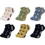 PESAIL Dámské kotníkové ponožky LISTY CW386 6 páry Velikost: 39-42