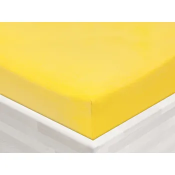 Prostěradlo Jersey napínací prostěradlo JR-003 Žluté 90 x 220 - výška 20 cm