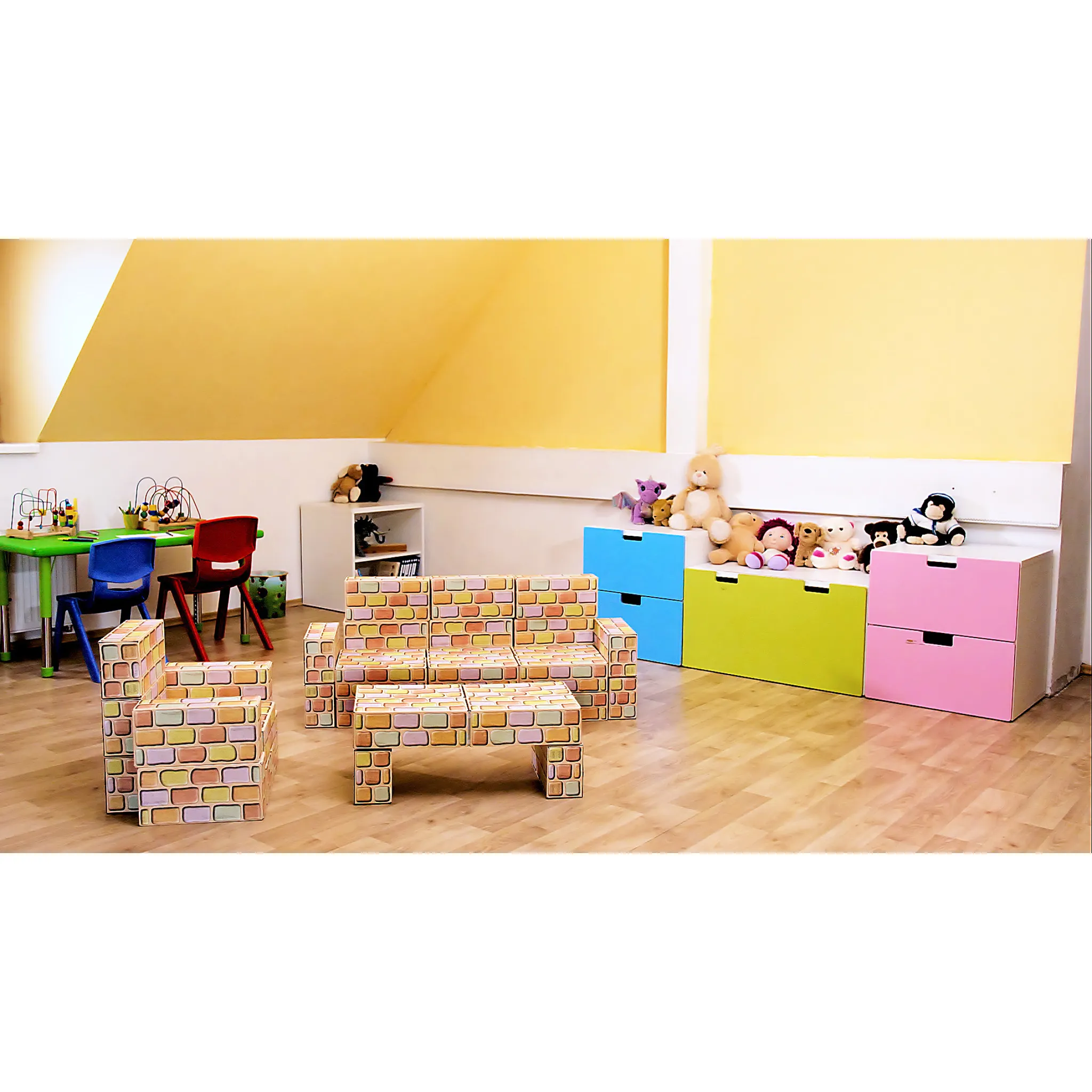 Fotografie 4 - Ostatní stavebnice Cihličky pro dětičky stavebnice 24 cihliček