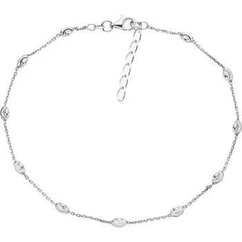 Náramek Bealio BEALIO Stříbrný řetízek na nohu OVÁLKY MĚSÍČNÍ brus Délka náramku: 24+3 cm 03-10929-0416