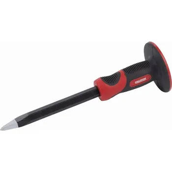 Ruční sekáč Sekáč ruční špice s ochranou Kreator KRT462105 - 300mm, HEX 16mm, uhlíková ocel, měkčená rukojeť