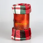 Deka z mikroflanelu QUENTIN QK-170 červeno-zelené káro, 150x200cm