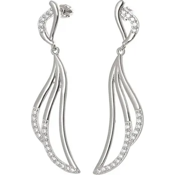 Šperk Dámské stříbrné náušnice se zirkony AGUP3324S + dárek zdarma