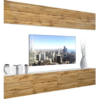 Obývací stěna Obývací stěna Belini Premium Full Version dub wotan + LED osvětlení Nexum 99 NEX 6/0/W/DW/0/0/PP