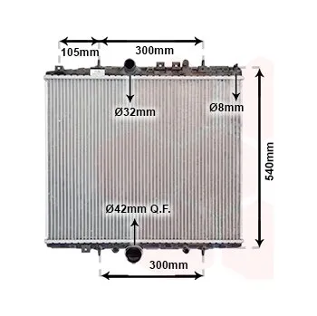 Autodíl Chladič, chlazení motoru VAN WEZEL 40002277