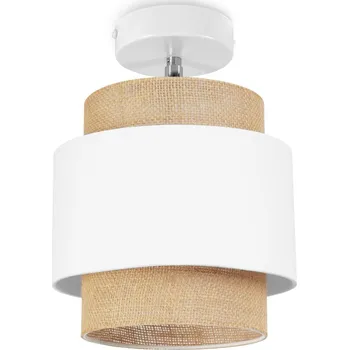 Bodové svítidlo Bodové svítidlo Boho, 1x jutové/bílé textilní stínítko, (možnost polohování)