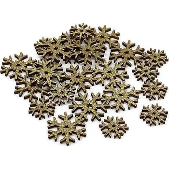 DEKORACE - VLOČKA 24 ks Barva: zlatá