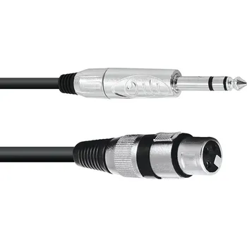 Audio kabel OMNITRONIC Adaptérový kabel XLR(F)/Jack stereo 0,9m