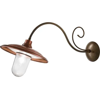 Nástěnné svítidlo Il Fanale 220.26.ORT Barchessa, nástěnné svítidlo v country stylu s čirým sklem, 1x15W LED E27, prům.33cm