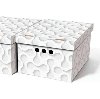 Úložný box Dekorativní kartonová krabička BÍLÁ VLNA A4 úložný box, velikost 33x25x18cm (Dekorativní krabice. Box je vyroben z pevné lepenky a hodí se ideálně k přechovávání různých předmětů jako je oblečení, hračky, knihy a jiné drobnosti. Díky dekorativnímu potisku