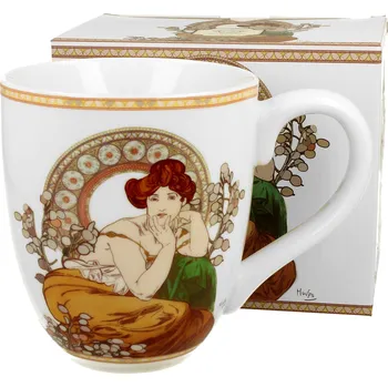 DUO Gifts DG - Velký porcelánový hrnek XXL TOPAZ inspired by A. Mucha v dárkové krabičce - 1 litr