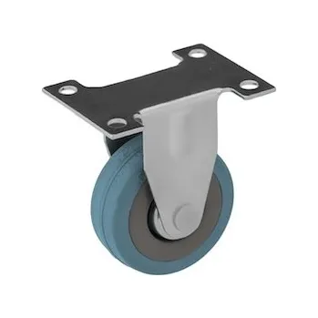 Pojezdové kolečko BKshop Pevné pojezdové kolo d75/45kg, šedý kaučuk, kluzné ložisko