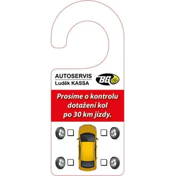 Papír Visačka, závěska na volant pro autoservis nebo dveře hotelu - nerušit