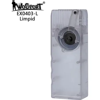 Airsoft Wosport WST rychloládovačka Lever, 1000 BBs - Průhledná (světlá)