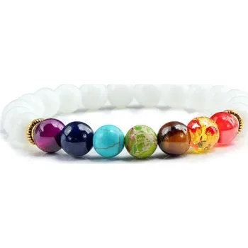 Náramek Woodrow Náramek z korálků čakrový * bílá - 2299