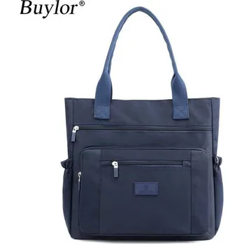 Kabelka Dámská nylonová kabelka přes rameno - modrý