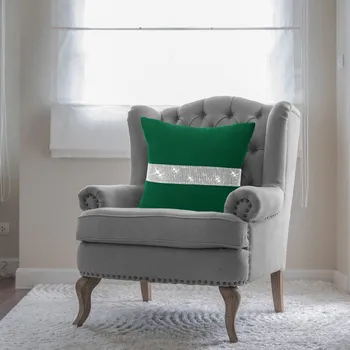 Povlak na polštářek Dekorační povlak na polštář GLAMOUR 404-26 tmavě zelený