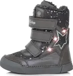Dětské svítící zimní boty DD Step W068-368B Dark Grey 25, Vnitřní délka boty: 16,1 cm