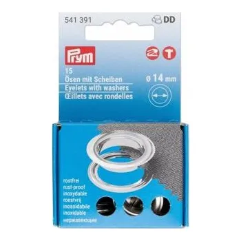 Knoflík Průchodky kovové s podložkou - PRYM průměr 14 mm