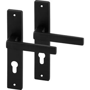 Stavebniny AC-T Dveřní kování ACAPULCO HR černé Barevné provedení: černá, Provedení: pro vložku - PZ, Rozměr: 90 mm