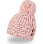 LITTLE ANGEL čepice pletená bambule knoflíky Outlast ® sv. růžová vel. 3 | 42-44 cm