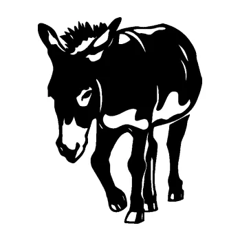 Samolepící dekorace SAMOLEPKA Osel 009 levá (01 - černá) NA AUTO, NÁLEPKA, FÓLIE, POLEP, TUNING, VLASTNÍ TEXT, TISK, AUTOSAMOLEPKY.cz, POLEPY, OBRÁZEK, LOGO, SAMOLEPKY