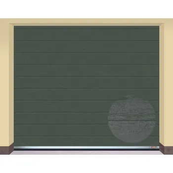 Garážová vrata AMPEL s.r.o. Sekční garážová vrata ANTRACIT RAL 7016 CL 355×305 cm s elektrickým pohonem - Montáž svépomocí