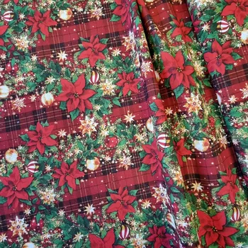 Dekorační látka vánoční hvězda cena za 1 metr Český výrobce