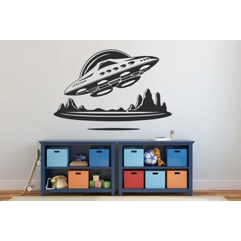 Samolepící dekorace Lepy.cz Samolepka na zeď UFO Velikost (šířka x výška): 90x61cm, Barevná varianta: Světle červená