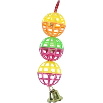 Hračka pro ptáka Duvo+ Bird Toy se zvonkem 4 x 15 cm