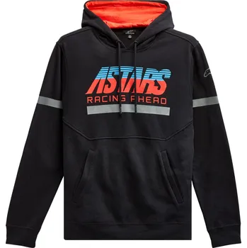 Pánská mikina Mikina CLUB HOODIE, ALPINESTARS (černá/červená/modrá/šedá) (Velikost: M)