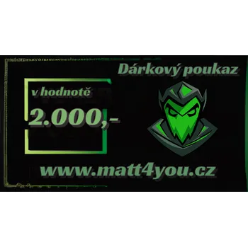 Dárková krabička MATT4YOU Dárkový poukaz > 2000,- Kč