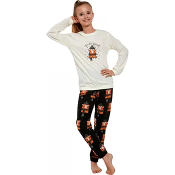 Dívčí pyžamo Cornette Winter Bear 592/160 smetanové
