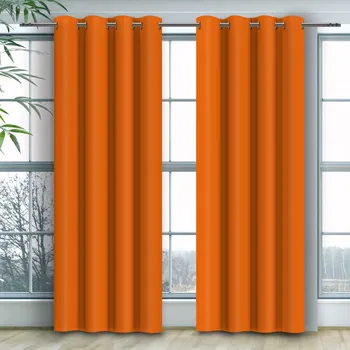 Závěs Jednobarevný závěs - Oranžový Uchycení závěsu: Řasící páska 1