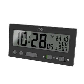 Budík JVD Černý digitální rádiem řízený budík JVD RB9410.2