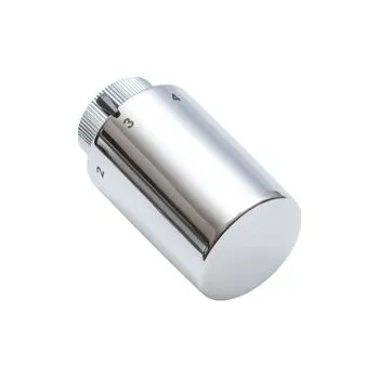 Hlavice pro radiátor Termostatická hlavice designová celokovová M30 x 1.5, - leštěný chrom