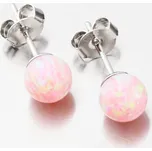 Dámské náušnice stříbro 925 zirkon s růžový opál UPST-121737-6