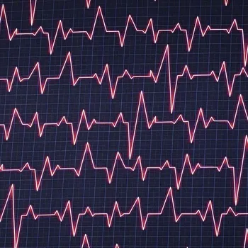 Úplet B0098 modrý, vínový kardiogram, š.170