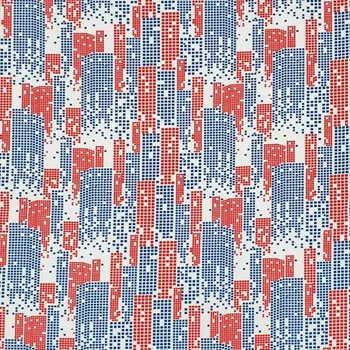 Úplet B0091 bílý, červeno-modré mrakodrapy, š.170