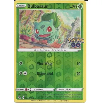 Sběratelská karetní hra Pokémon karta Bulbasaur 001/078 Reverse Holo - Pokémon Go