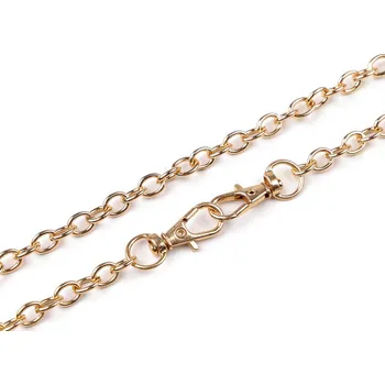 Řetízek na kabelky s karabinou délka 120 cm, barva zlatá klasik