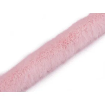 Galanterie Všívací oděvní / dekorační kožešina kulatá šíře 3 cm, barva 2 pudrová