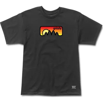 Pánské tričko GRIZZLY triko - Sunset Ss Tee Blk (BLK)