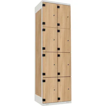 TRITON šatní skříň s 8 boxy kov-lamino T1970, šedá - dub Nagano + doprava zdarma