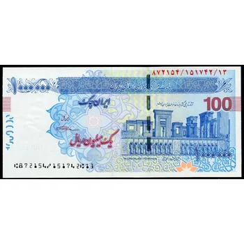 Irán (P 154Bb) 100 Toman = 1 000 000 Rials (2013) - UNC
