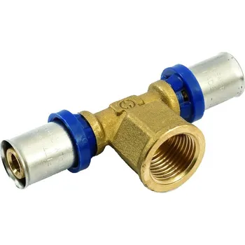 Instalatérský materiál GENERAL FITTINGS - Itálie | H-LINE lisovací T-kus vnitřní závit, PRESS (pro PEX-AL, plastohliníkové trubky) - 20x3/4"x20 H1709